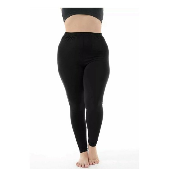 Zerdocean‎ Women's Plus Size Modal Lightweight Full Length Leggings 4X Black NWT - Picture 12 of 12